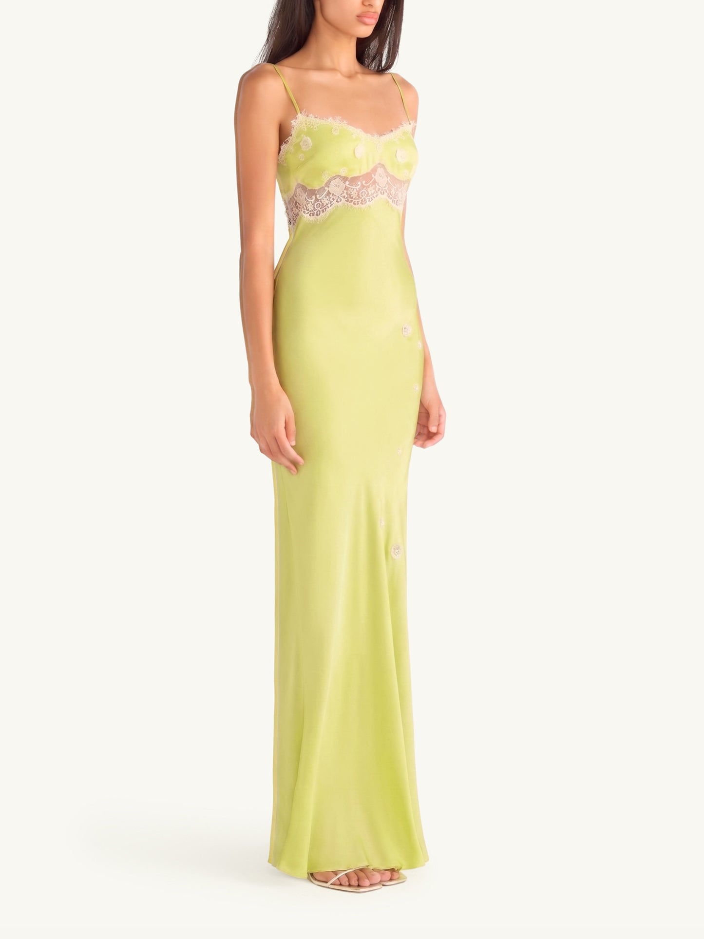 Arlette Hand Beaded Dress - Pistachio