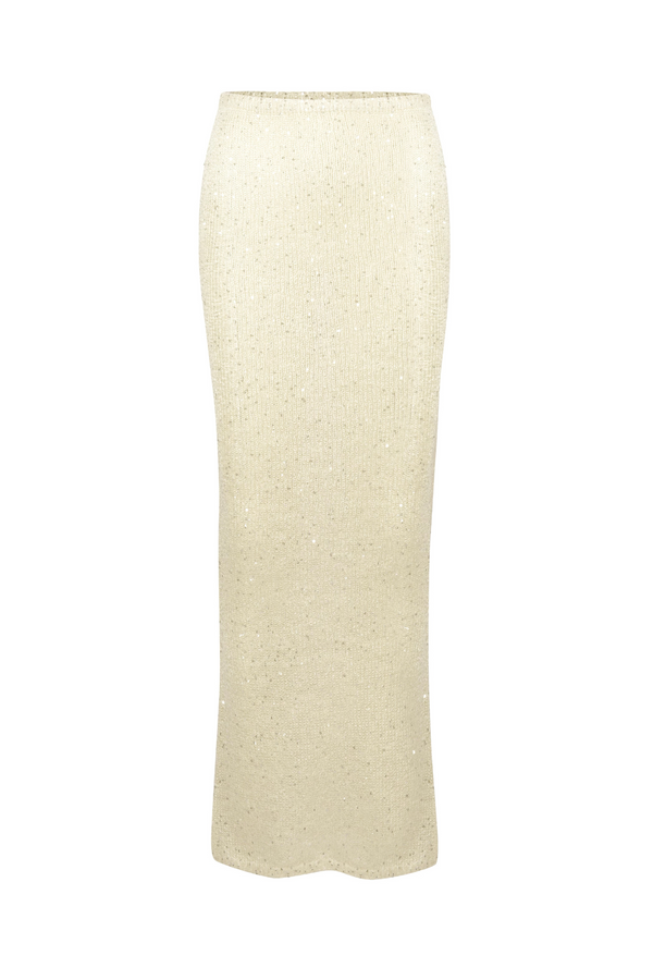 Carolina Skirt - Ivory Sequin