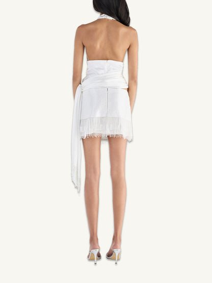 Stella Hand Beaded Top - Salt