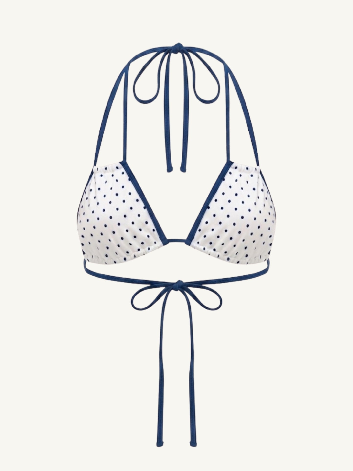 Stella Bikini Top - Navy Polka