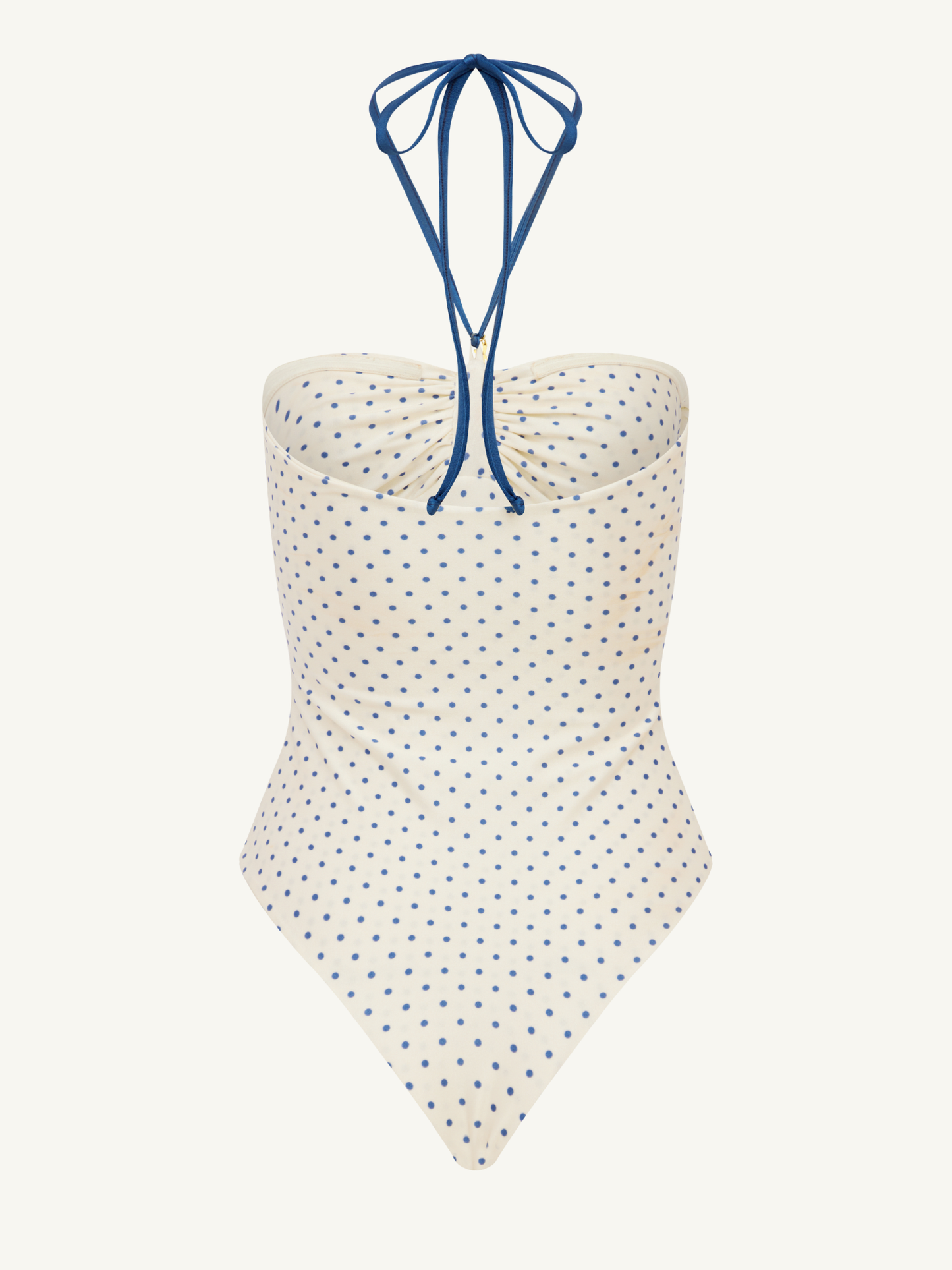 Alana Halter One-Piece - Navy Polka