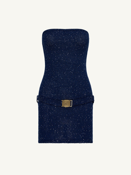 Gisele Mini Dress - Navy Sequin