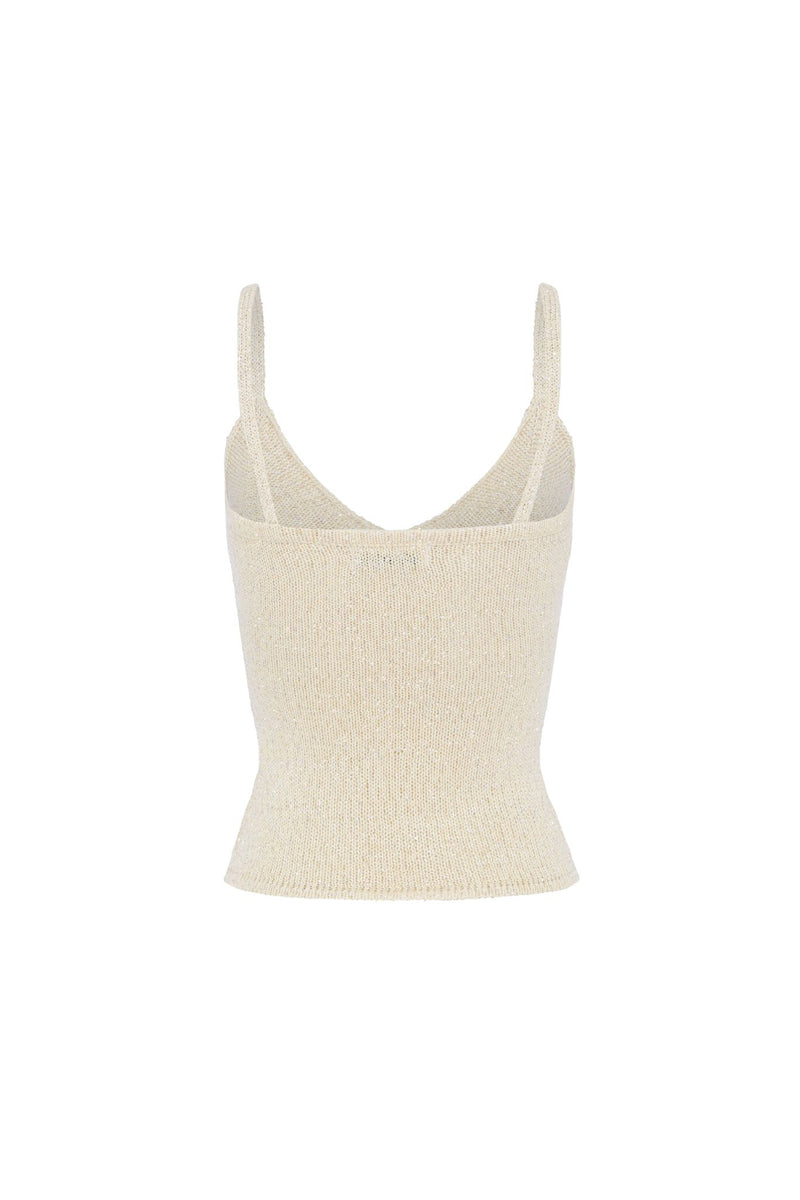 Carolina Camisole - Ivory Sequin