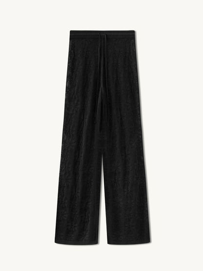 Delilah Crochet Pant - Black