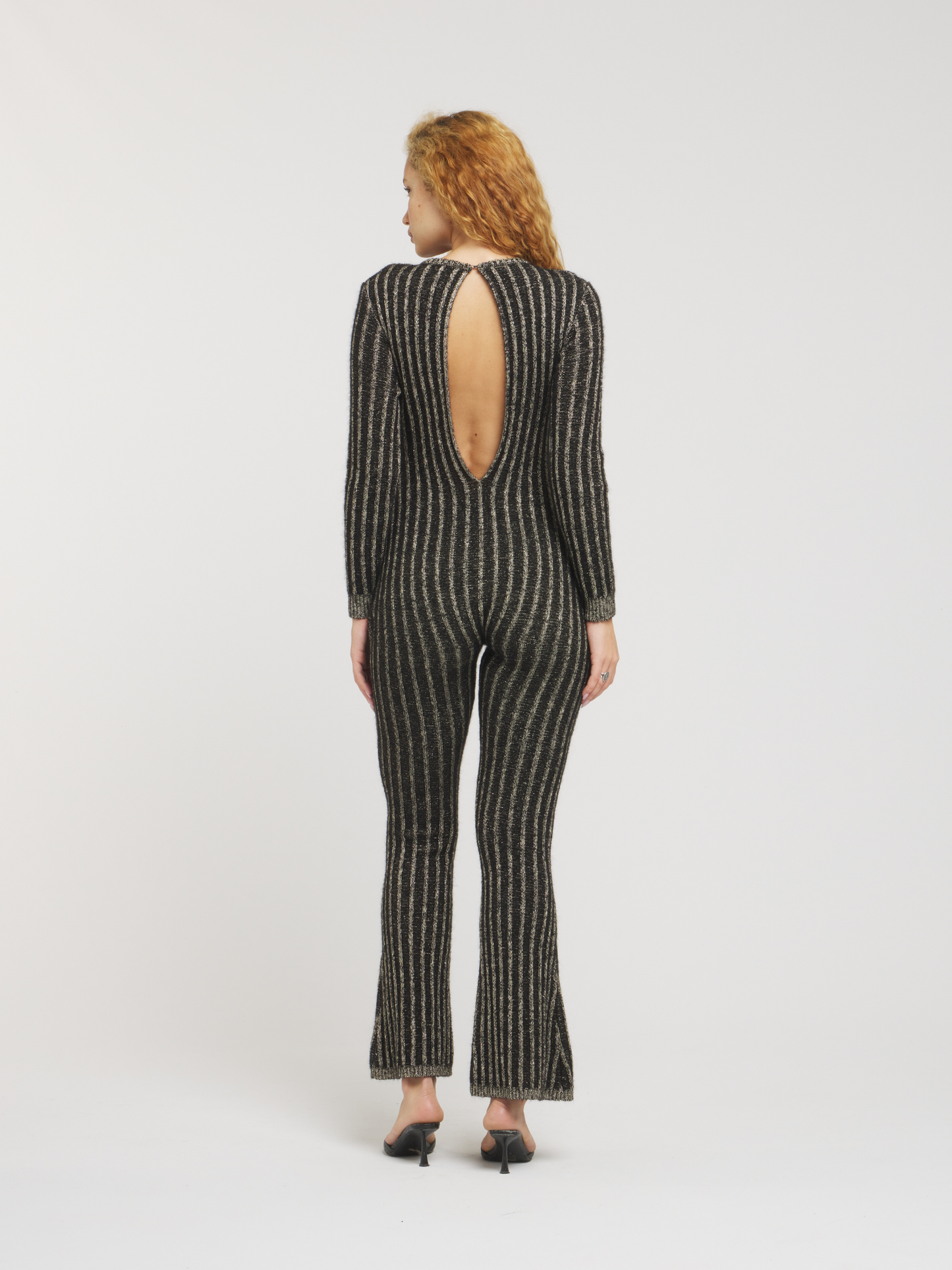 Gigi Jumpsuit - Black/Gold Shimmer