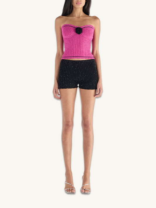 Colette Corset - Geranium Sequin