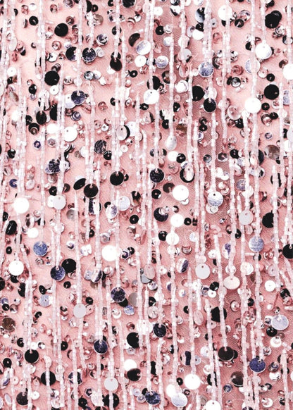 Yasmin Hand Beaded Bralette - Blush Pink