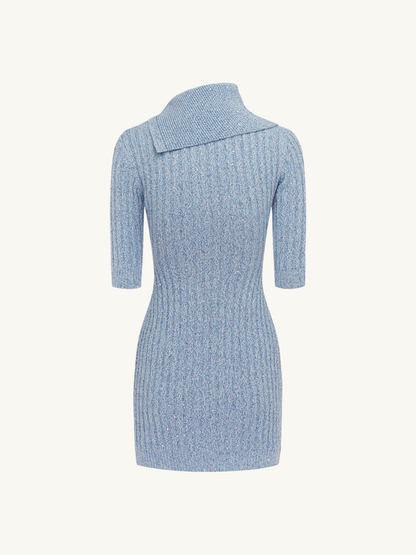 Ashley Mini Dress - Blue Marl Sequin