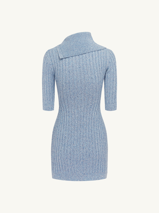 Ashley Mini Dress - Blue Marl Sequin
