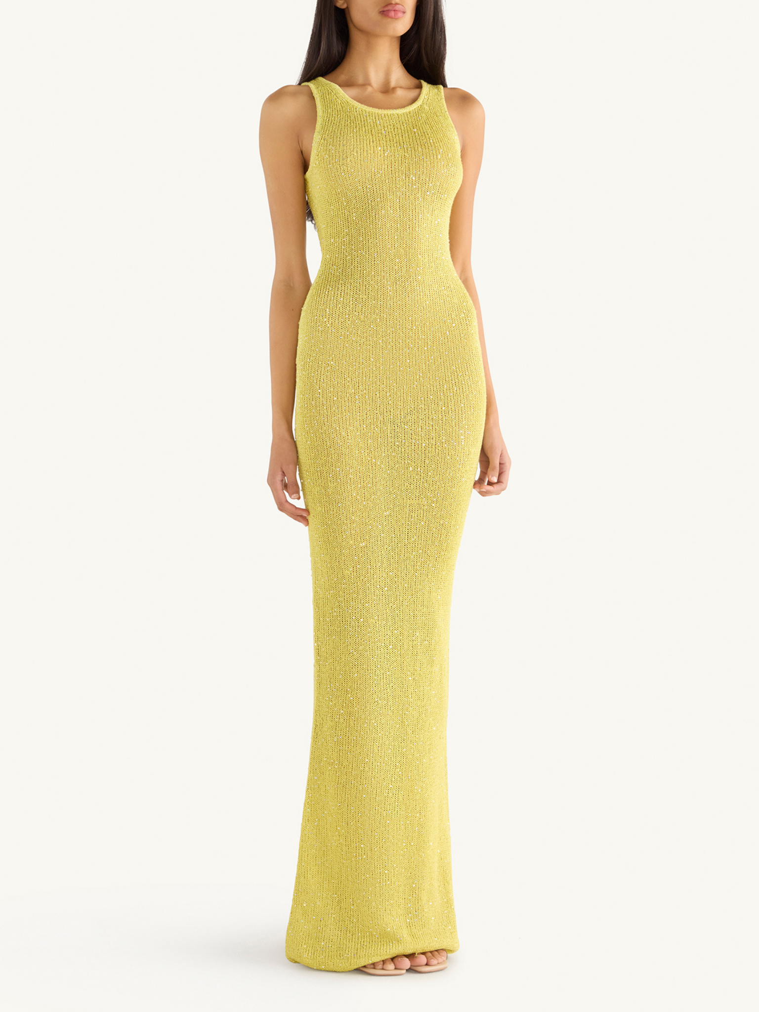 Natalia Dress Chartreuse Sequin – ASTA RESORT - Main Image