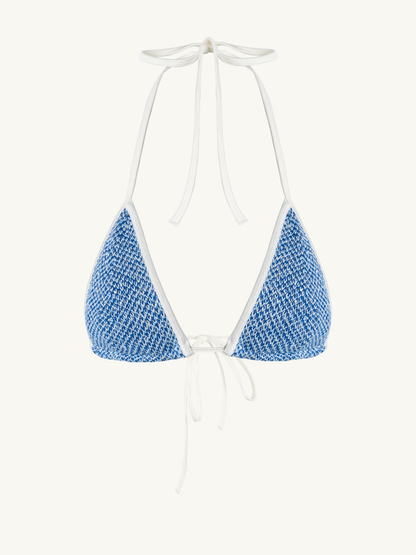 Lio Bikini Top - Sapphire Sequin