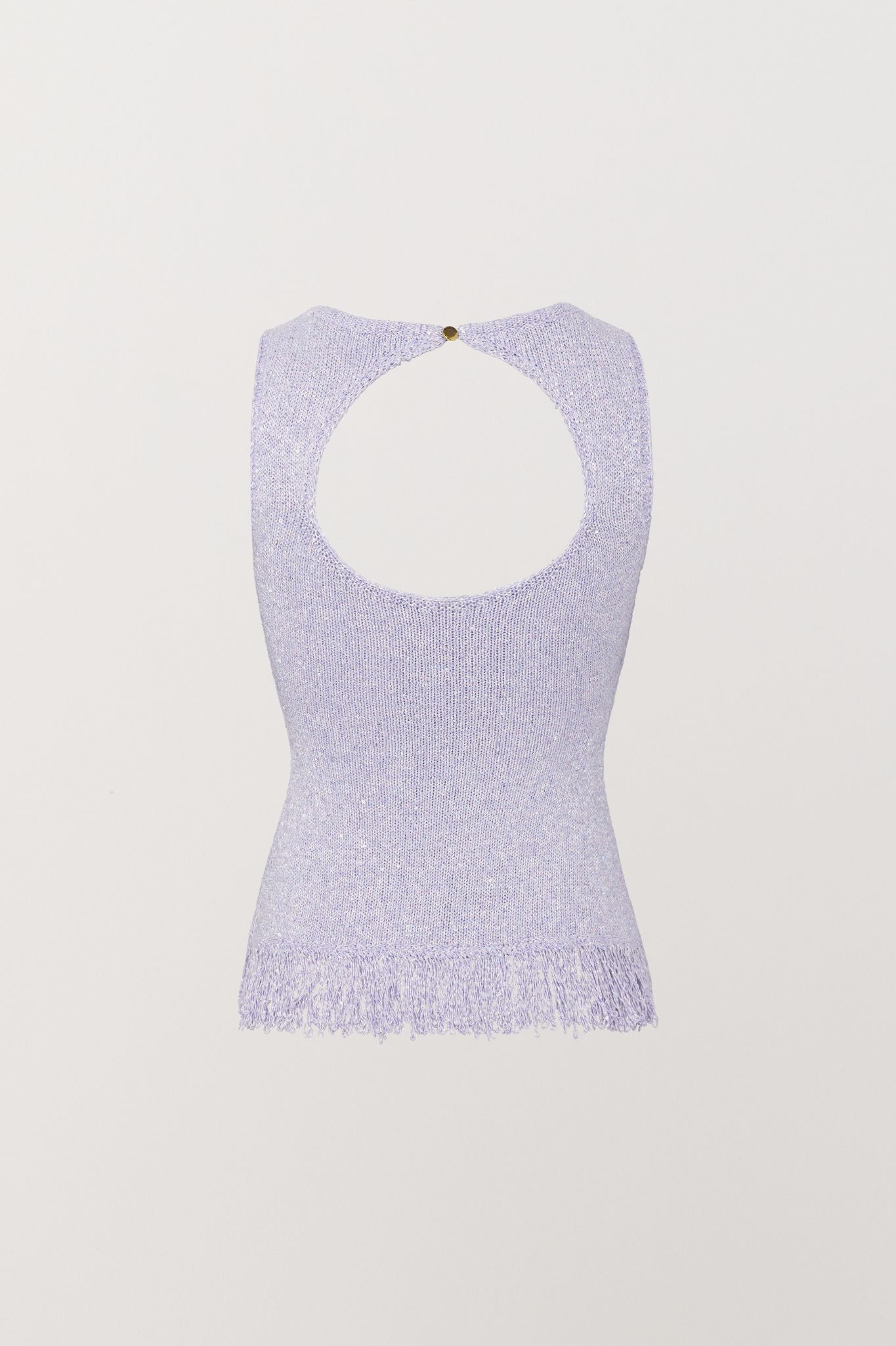 Dana Fringe Top - Lavender Sequin