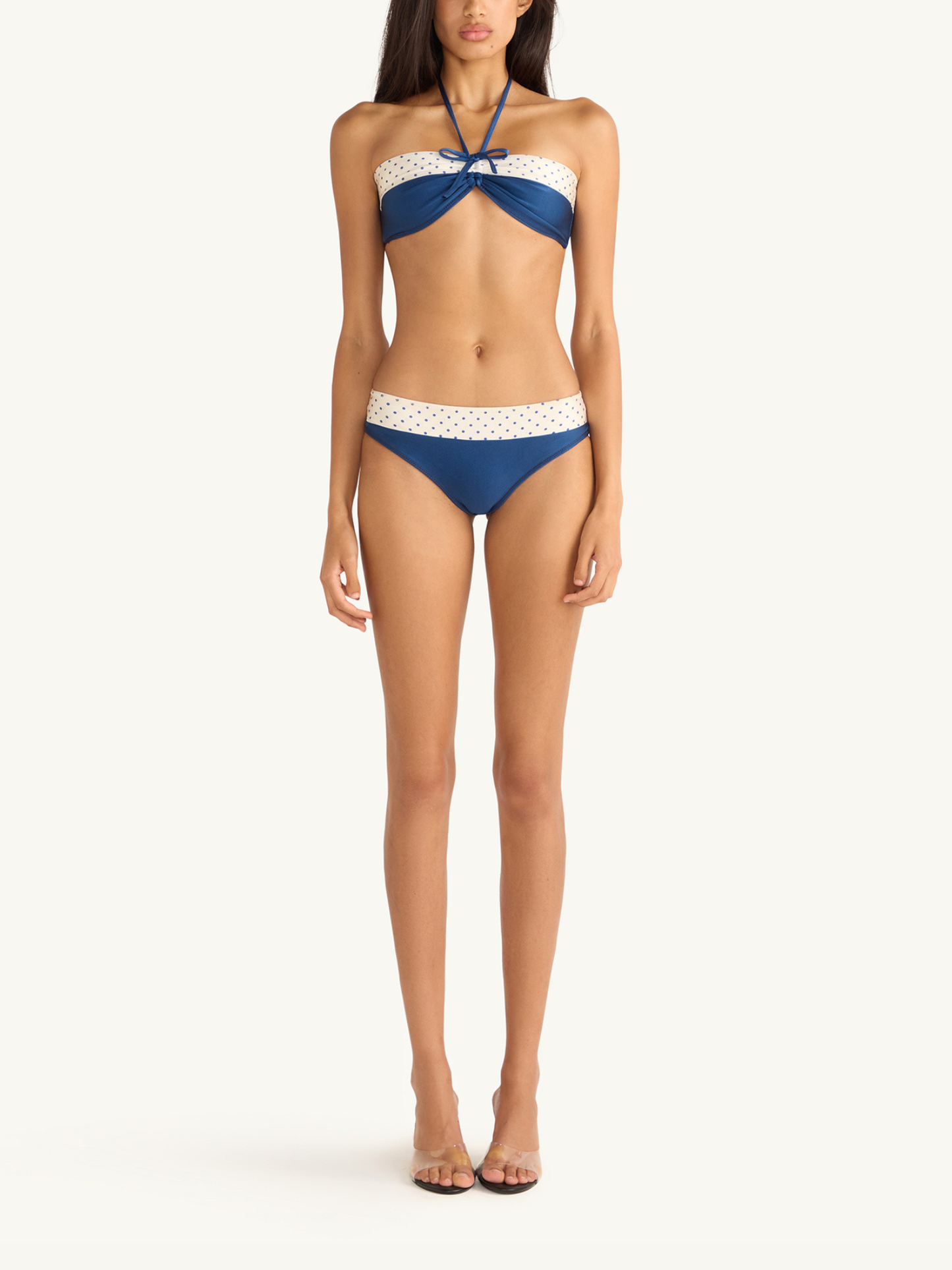 Lola Bikini Bottom - Navy Polka