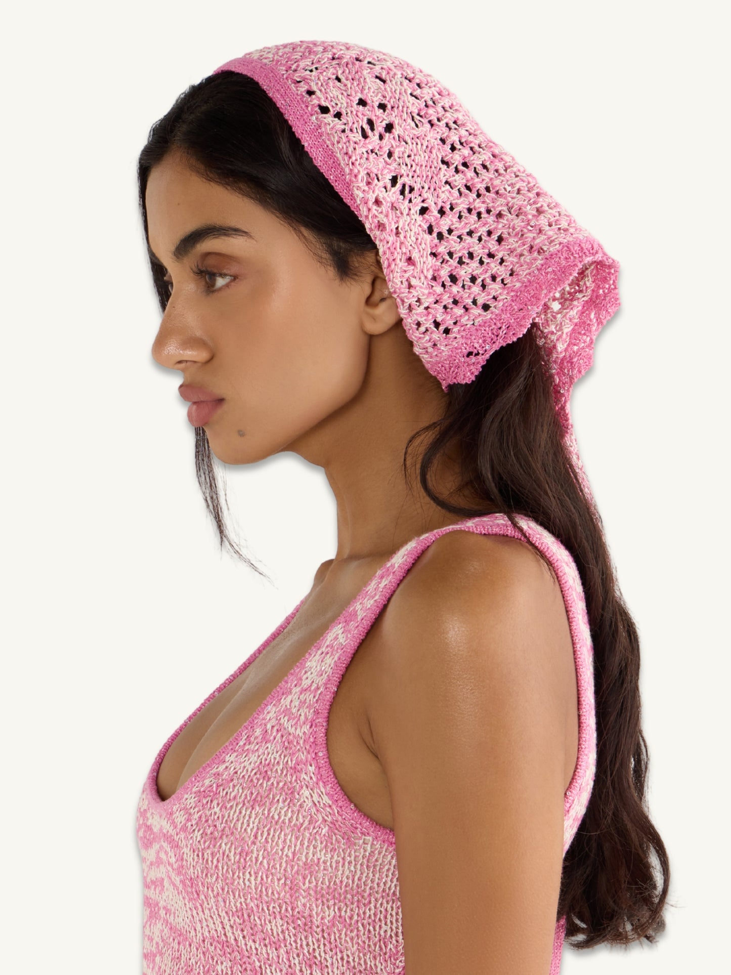 Paillette Bandana - Hydrangea Pink Sequin