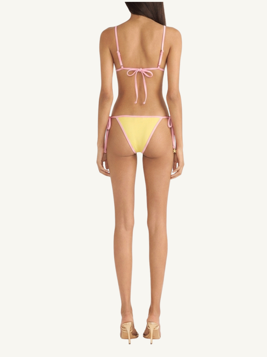 Iara Bikini Top - Lemon/Pink Salt
