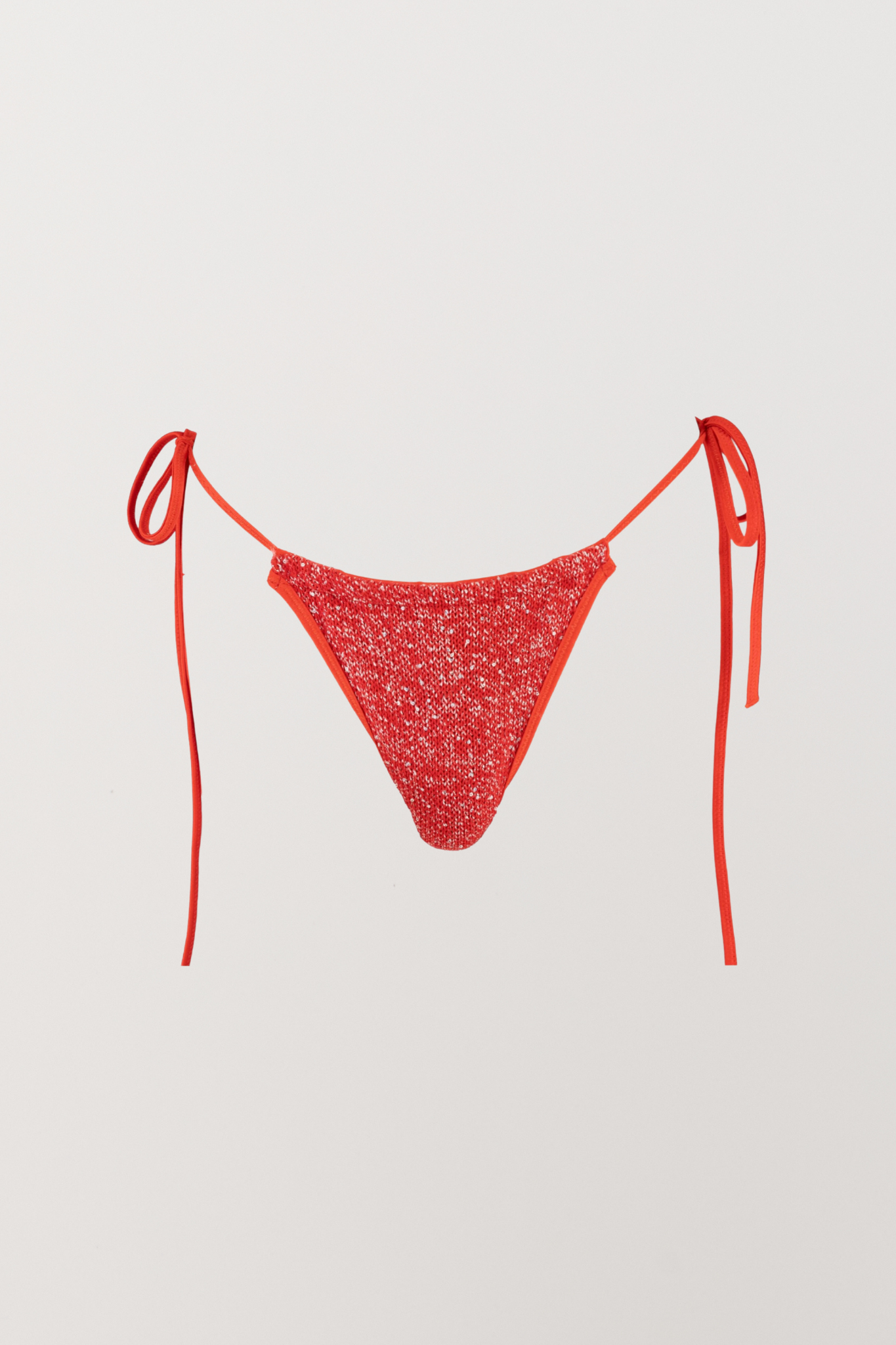 Mia Knitted Bikini Bottom - Ruby Sequin