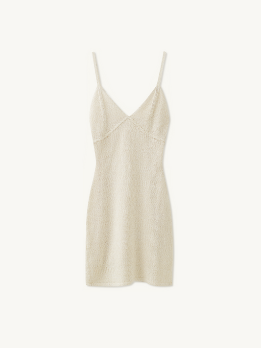 Delilah Mini Dress - Ivory Sequin