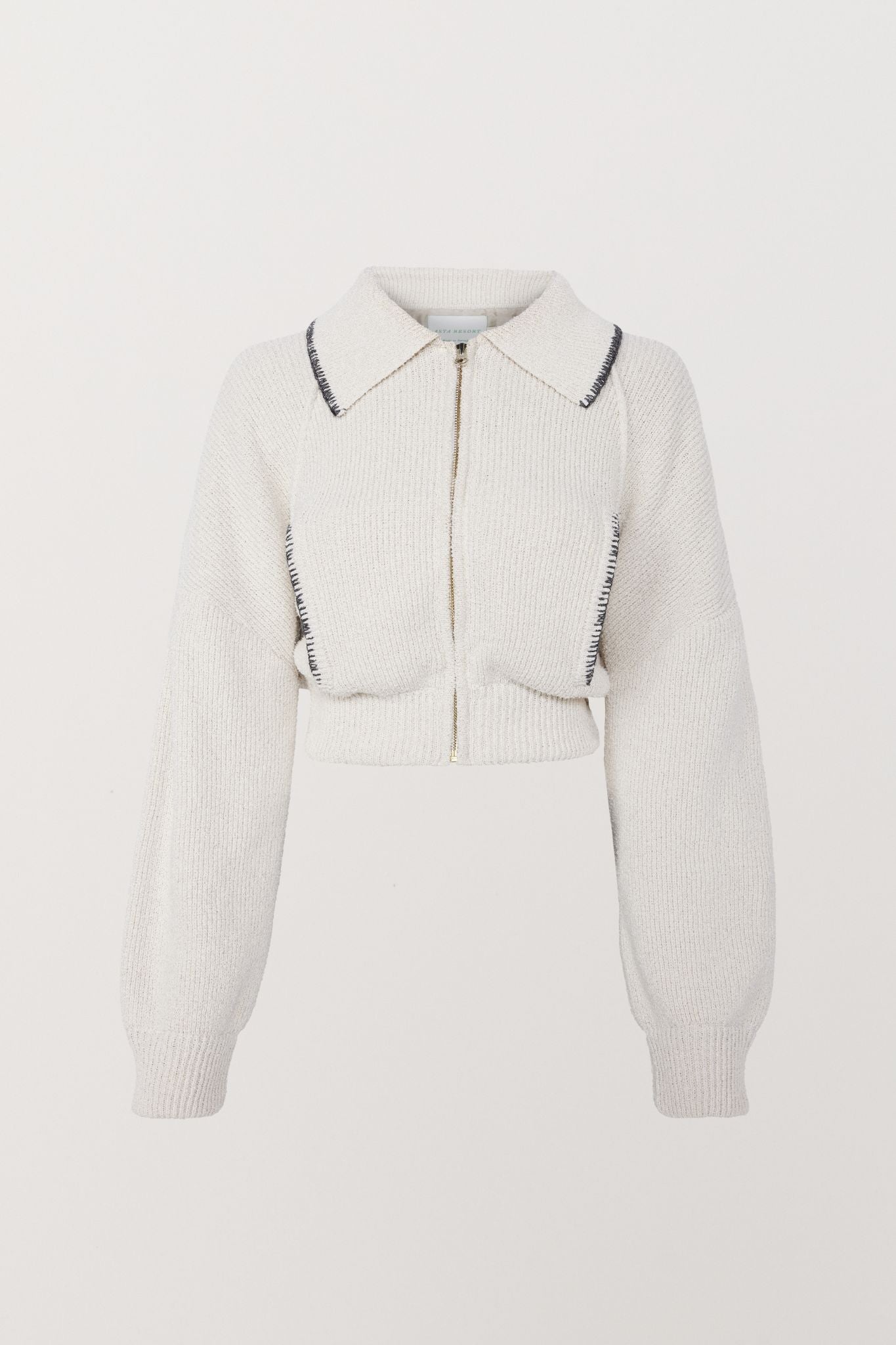 Voyager Knitted Bomber Jacket - Ivory