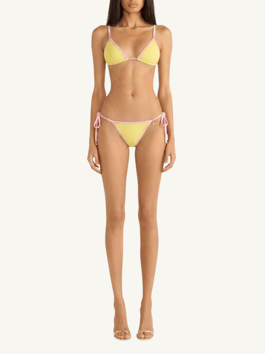 Iara Bikini Top - Lemon/Pink Salt