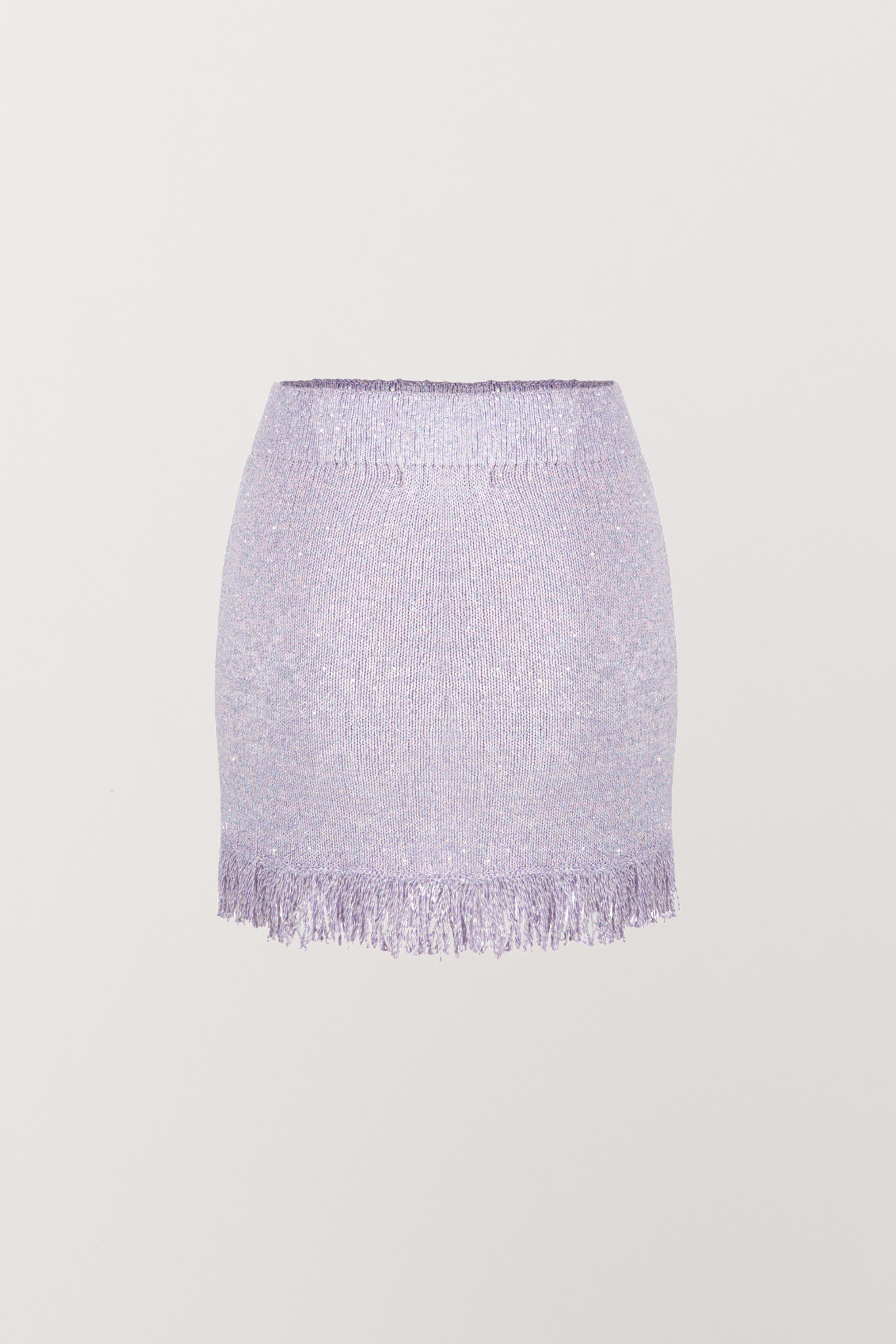 Dana Fringe Mini Skirt - Lavender Sequin