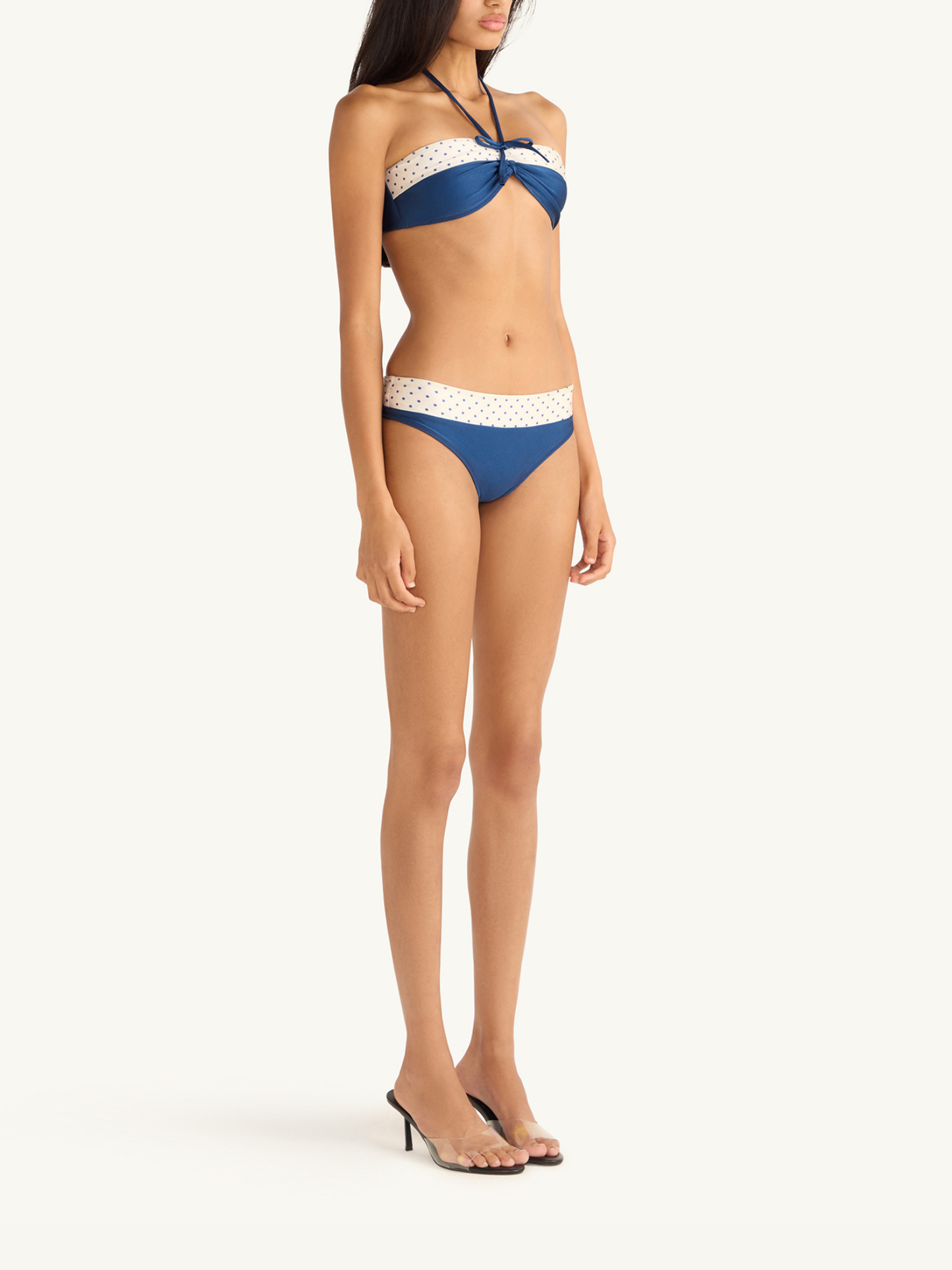 Lola Bikini Bottom - Navy Polka