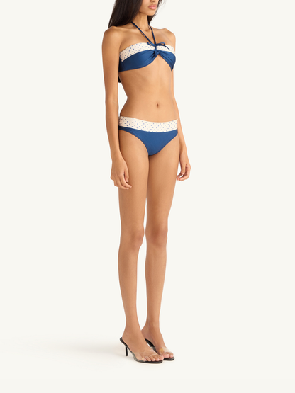 Lola Bikini Bottom - Navy Polka