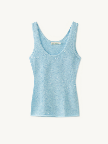 Ana Top - Baia Blue Sequin
