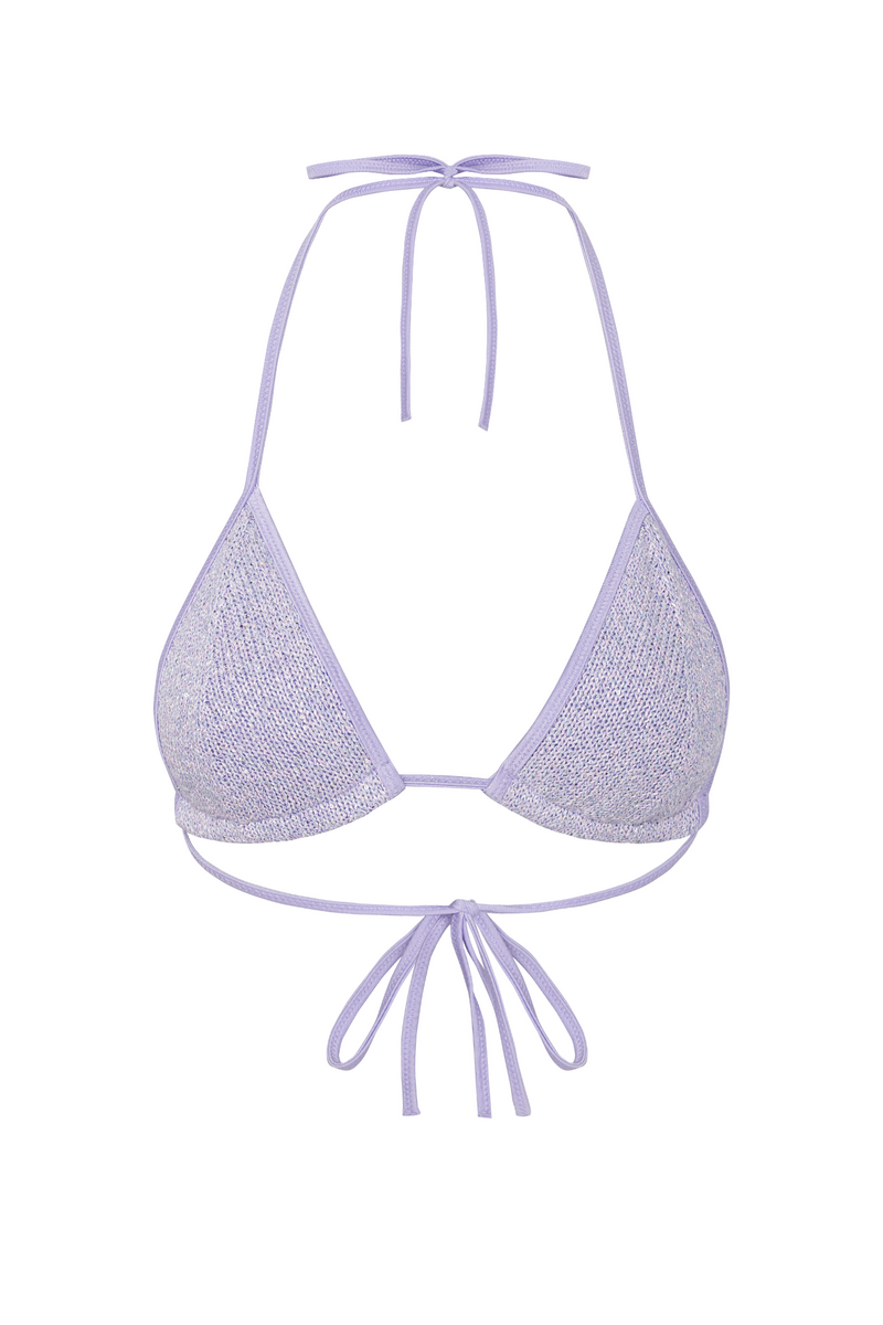 Lio Bikini Top - Lavender Sequin