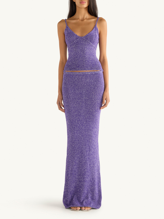 Carolina Skirt - Violet Sequin