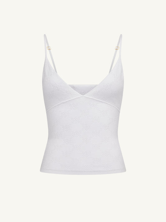 Pointelle Carolina Camisole - Salt