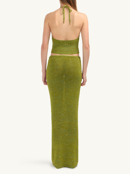 Carolina Skirt - Olive Oil Sequin