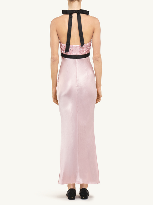 bon bon pink bridesmaid dress Kiara Junior Chiffon Dress