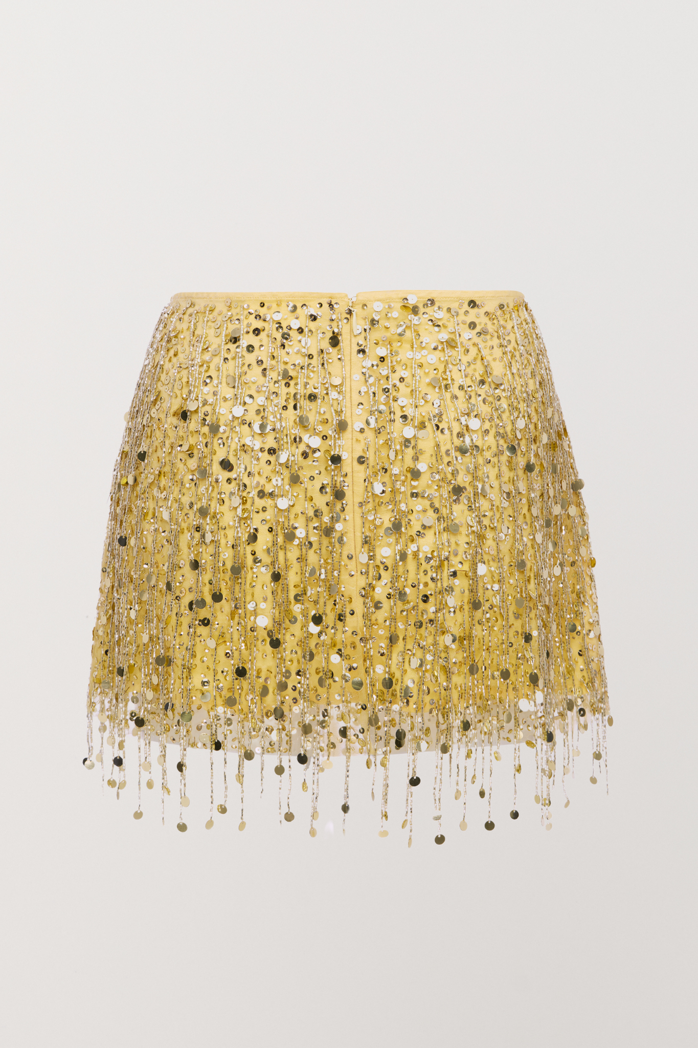 Yasmin Hand Beaded Mini Skirt - Gold