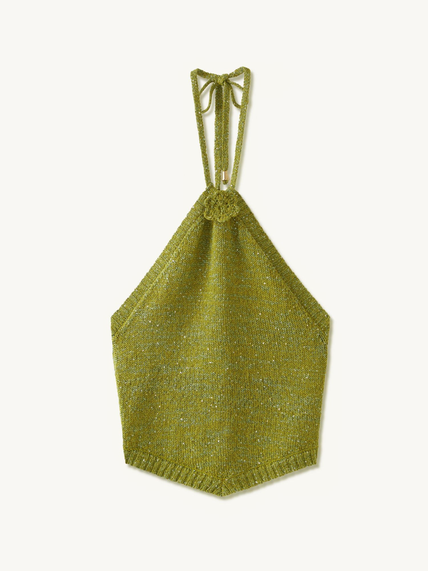 Teresa Scarf Top - Olive Oil Sequin