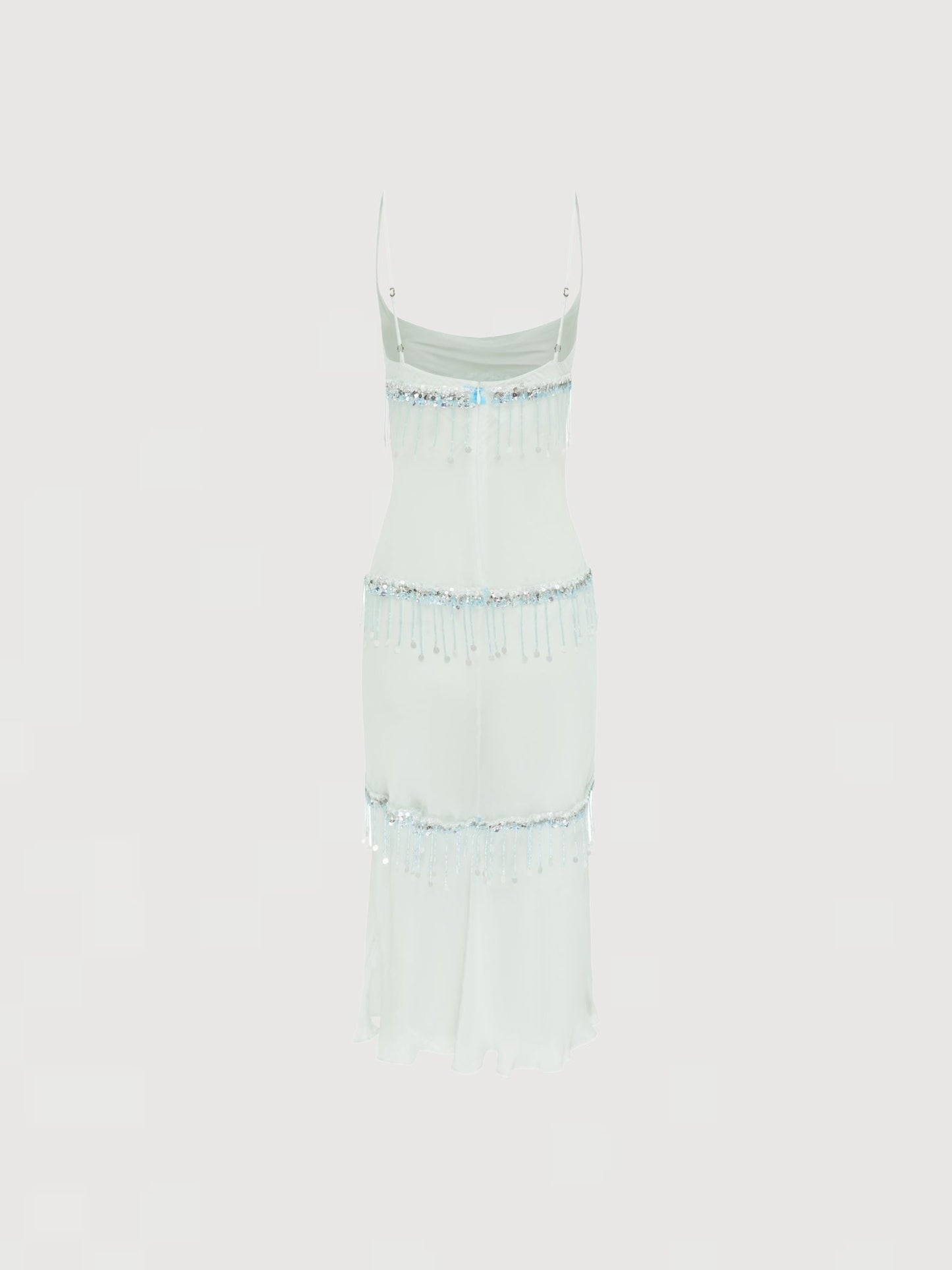 Layla Hand Beaded Dress - Ice Blue