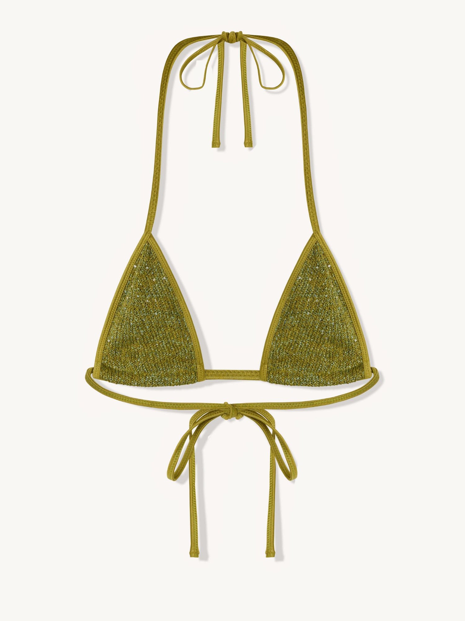 Lio Bikini Top - Olive Oil Sequin