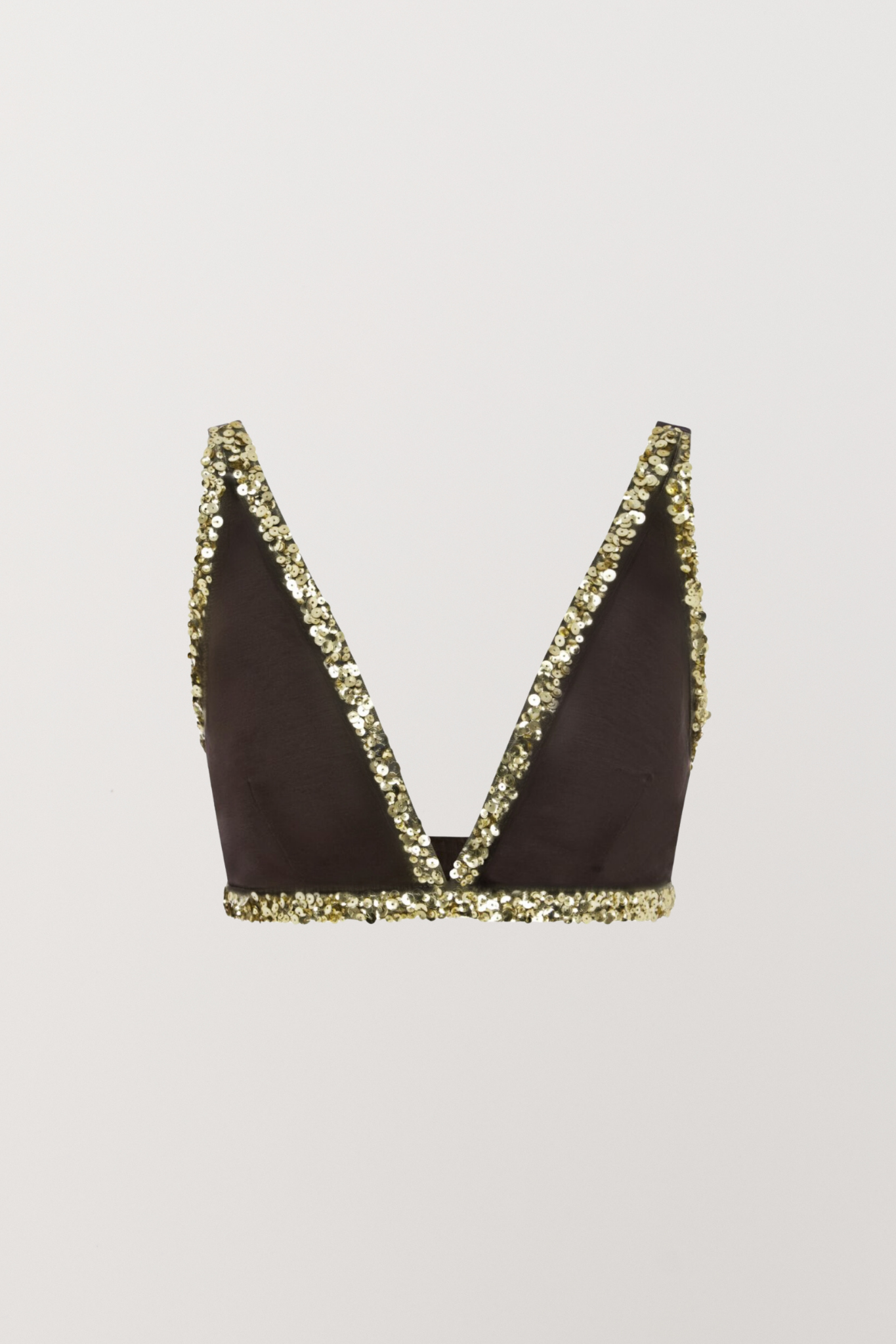 Celine Hand Beaded Bralette - Cocoa