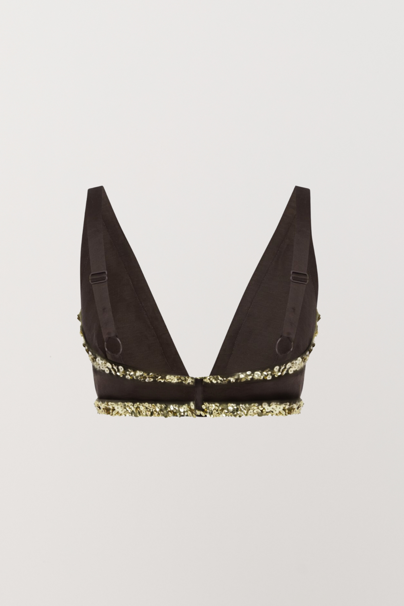 Celine Hand Beaded Bralette - Cocoa