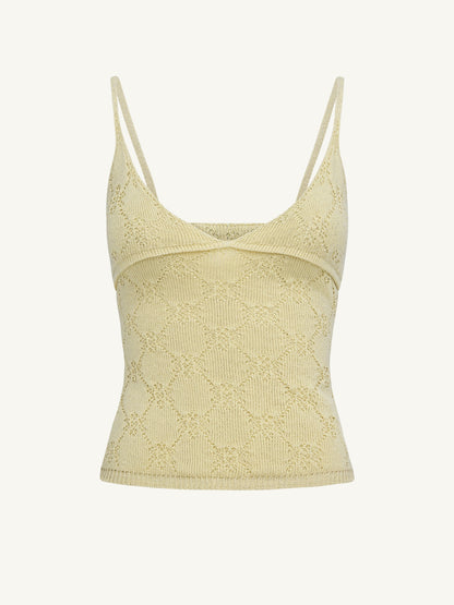 Pointelle Carolina Camisole - Lemon