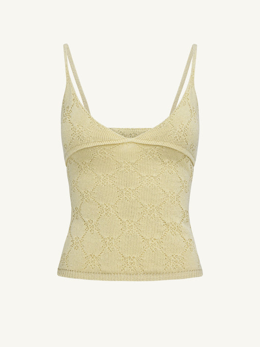 Pointelle Carolina Camisole - Lemon