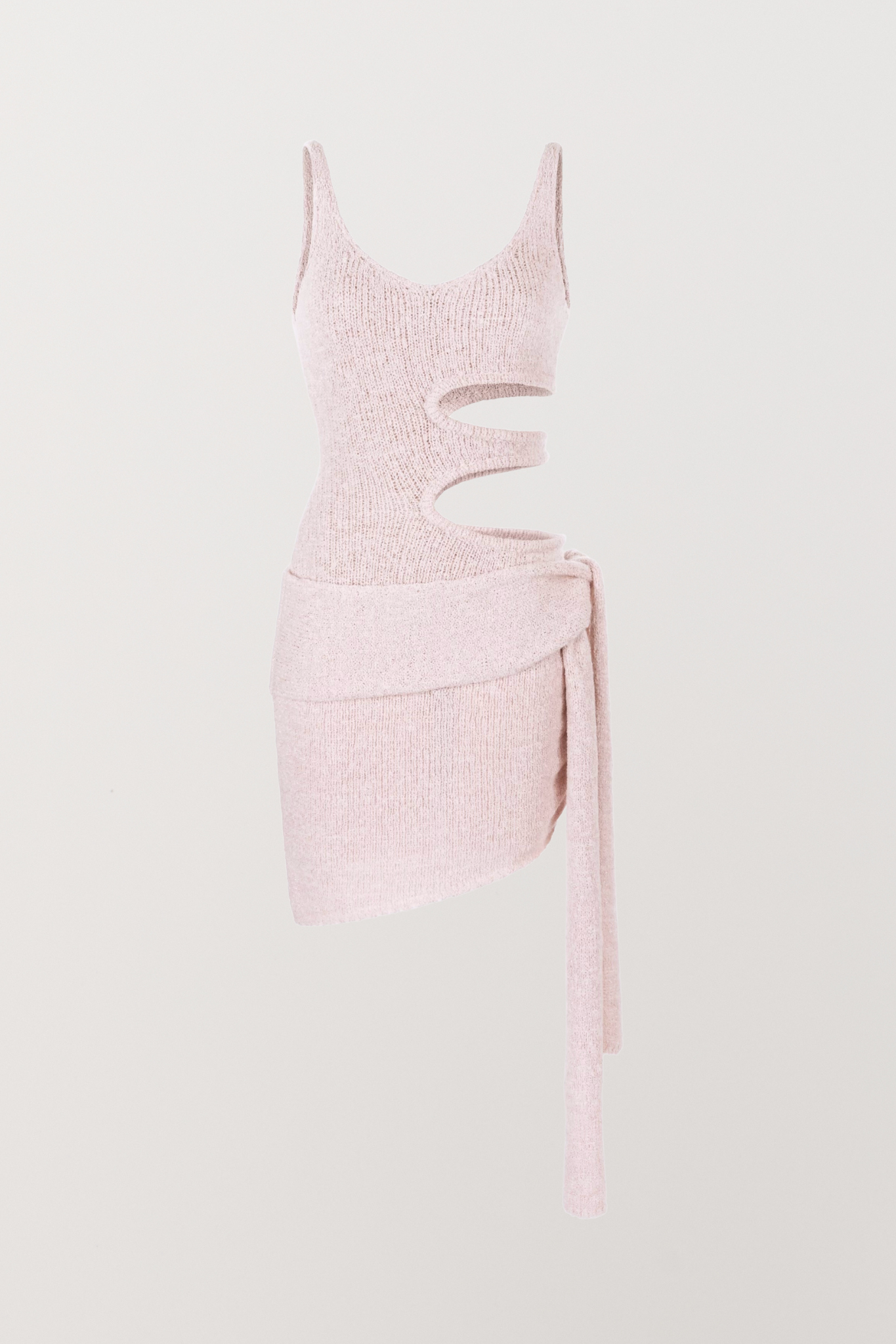 Allegra Mini Dress in Merino Alpaca - Blush Glitter