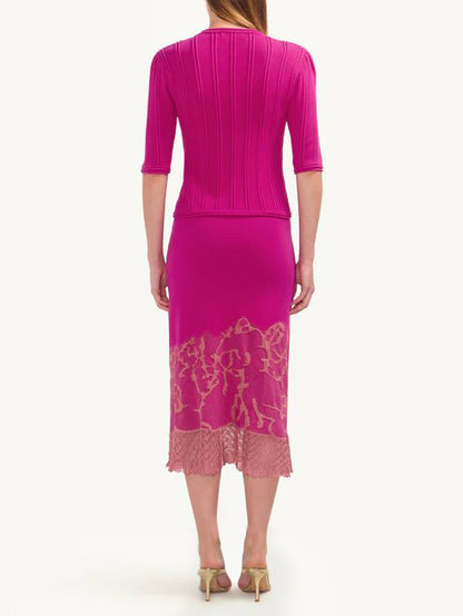 Delilah Cardigan - Dark Rose