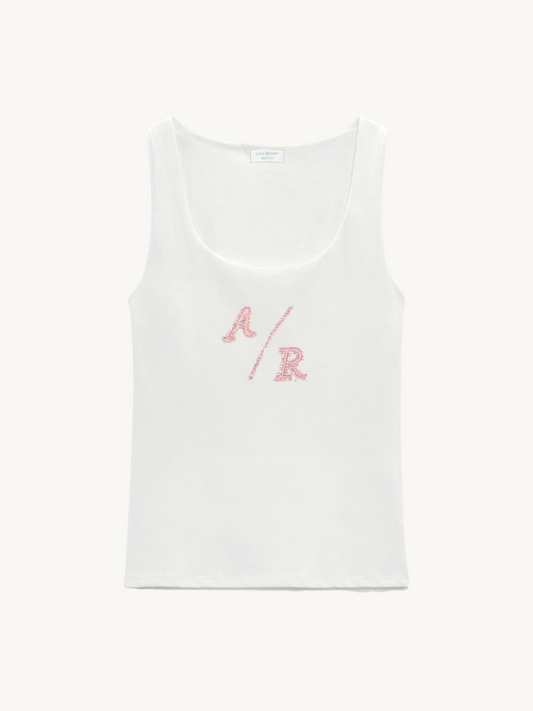 AR Handbeaded Tank - Bon Bon Pink