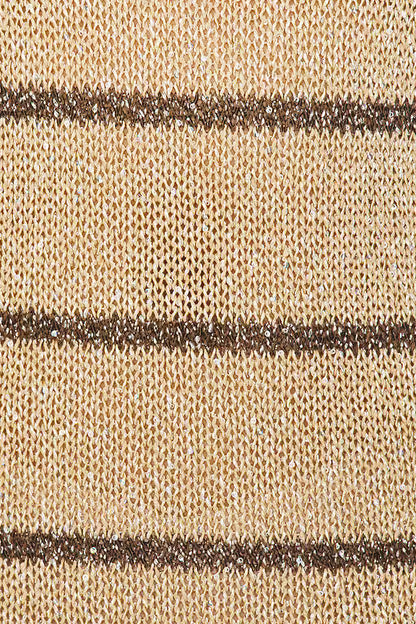 Celeste Maxi Dress - Biscuit Stripe Sequin