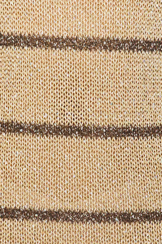 Celeste Maxi Dress - Biscuit Stripe Sequin