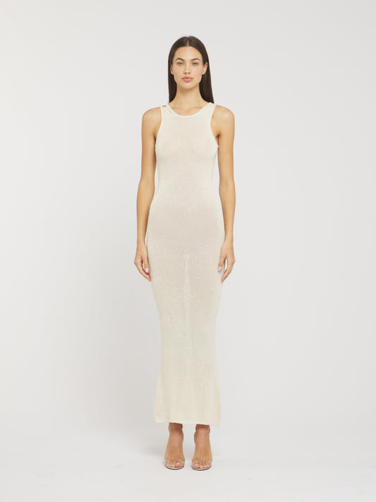 Natalia Dress - Ivory Sequin