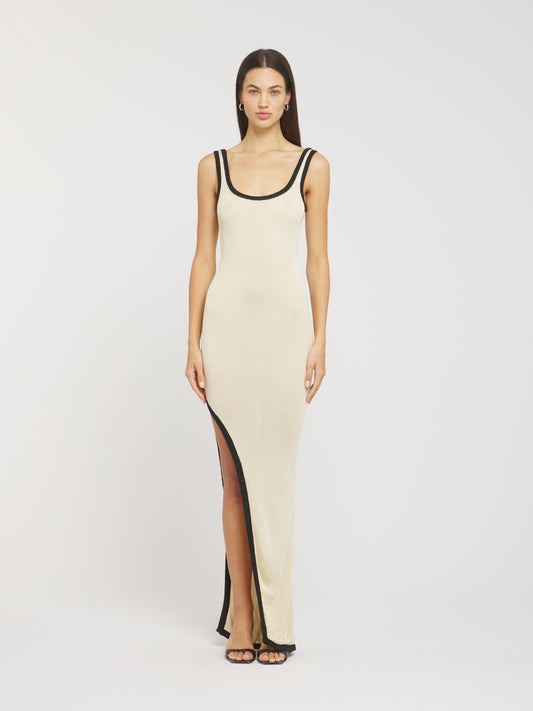 Naomi Split Dress - Champagne