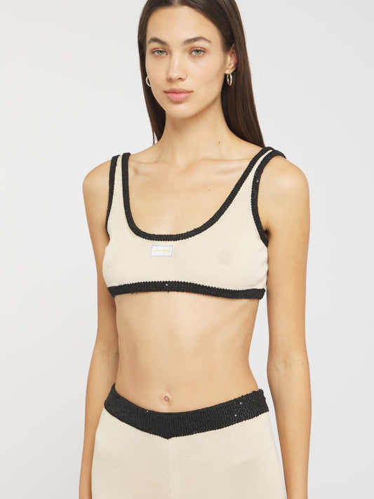 Naomi Contrast Bralette - Champagne