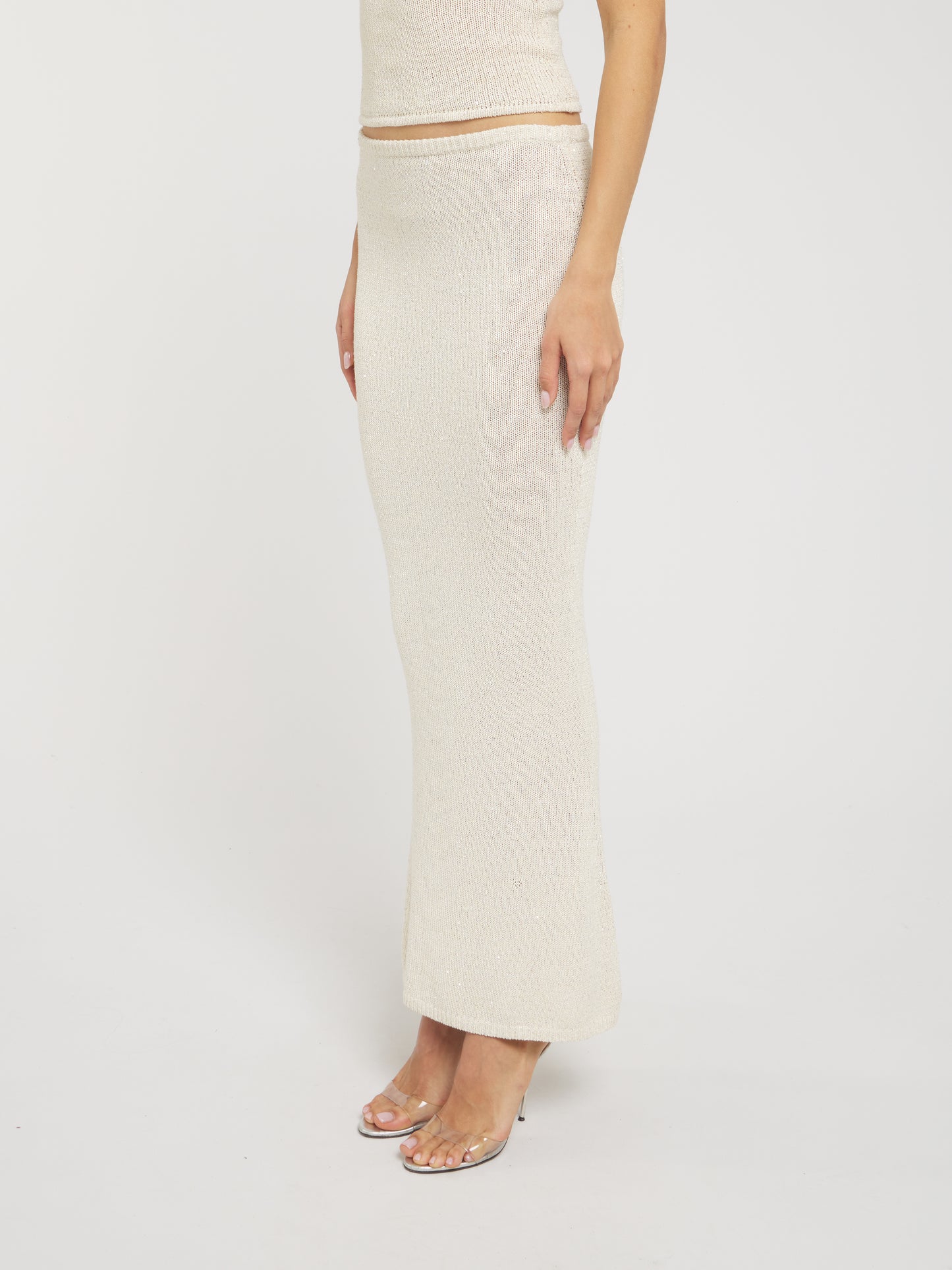 Carolina Skirt - Ivory Sequin