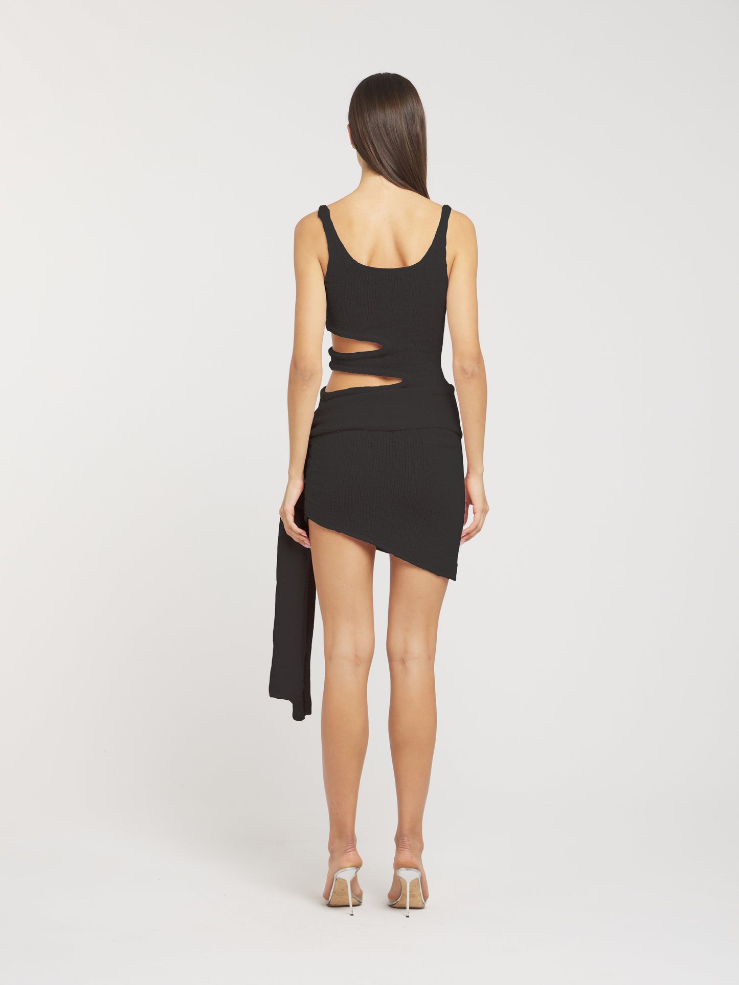 Allegra Mini Dress in Merino Alpaca - Black